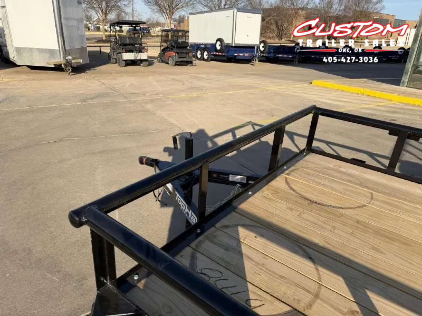 New #258419 2026 TOP HAT DSP 12 X 77 SINGLE AXLE PIPE TOP 3.5K UTILITY TRAILER W/ REAR RAMP GATE