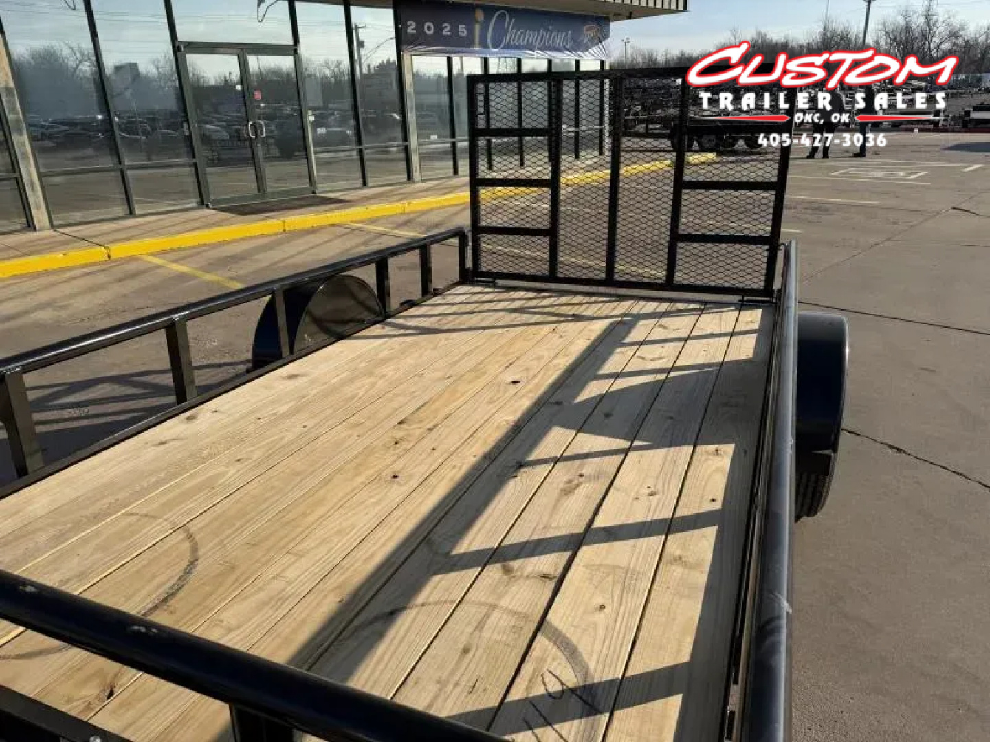 New #258419 2026 TOP HAT DSP 12 X 77 SINGLE AXLE PIPE TOP 3.5K UTILITY TRAILER W/ REAR RAMP GATE