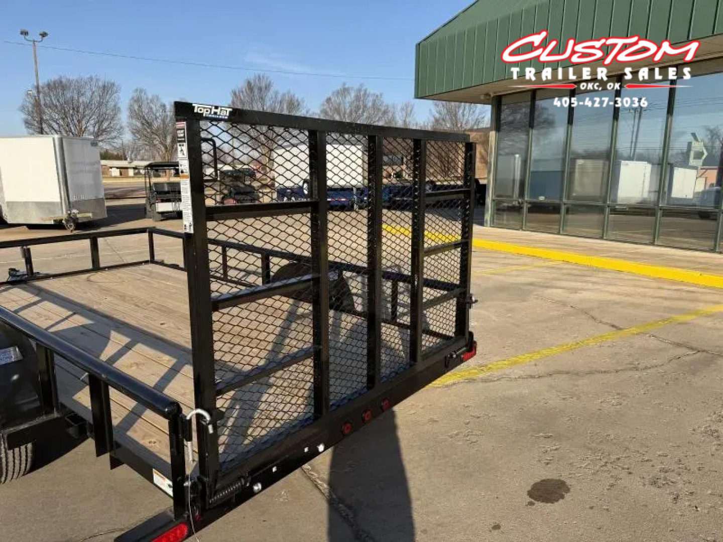 New #258419 2026 TOP HAT DSP 12 X 77 SINGLE AXLE PIPE TOP 3.5K UTILITY TRAILER W/ REAR RAMP GATE