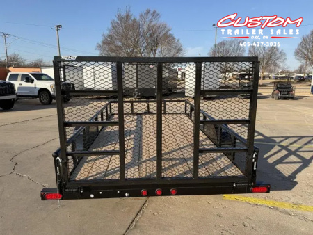 New #258419 2026 TOP HAT DSP 12 X 77 SINGLE AXLE PIPE TOP 3.5K UTILITY TRAILER W/ REAR RAMP GATE