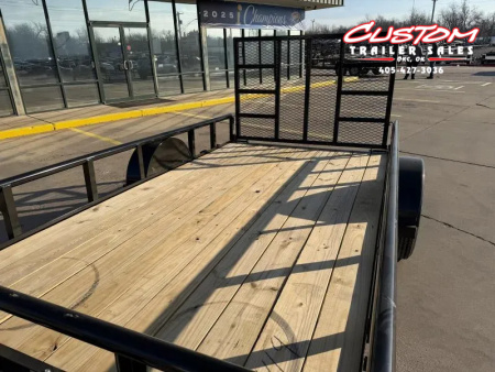 New #258419 2026 TOP HAT DSP 12 X 77 SINGLE AXLE PIPE TOP 3.5K UTILITY TRAILER W/ REAR RAMP GATE