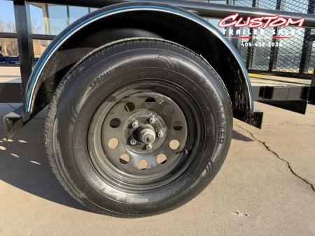 New #258419 2026 TOP HAT DSP 12 X 77 SINGLE AXLE PIPE TOP 3.5K UTILITY TRAILER W/ REAR RAMP GATE