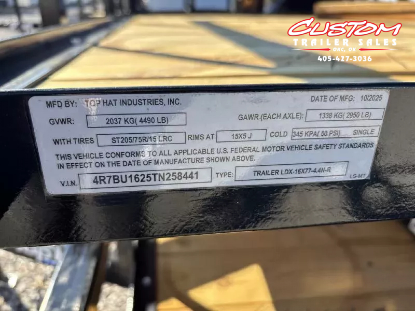 New #258441 2026 TOP HAT LDX 16 X 77 TANDEM AXLE SQUARE TUBE TOP 7K UTILITY TRAILER