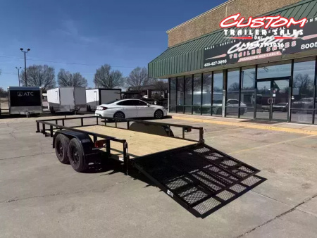 New #258493 2026 TOP HAT LDX 16 X 77 TANDEM AXLE SQUARE TUBE TOP 7K UTILITY TRAILER