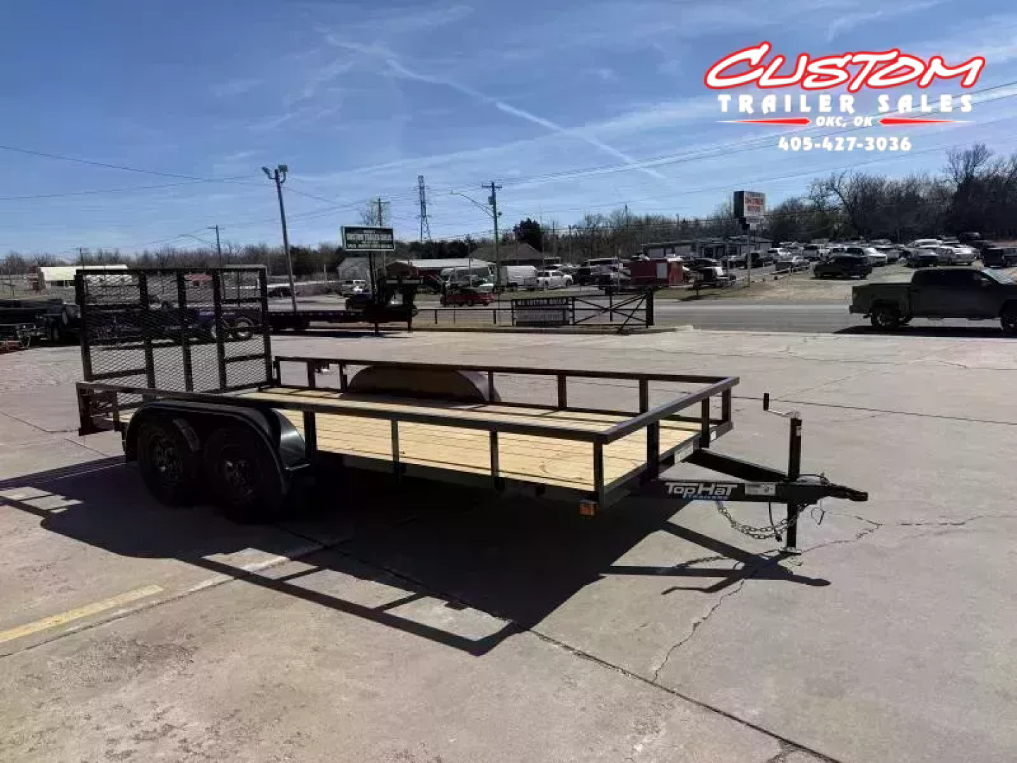 New #258494 2026 TOP HAT LDX 16 X 77 TANDEM AXLE SQUARE TUBE TOP 7K UTILITY TRAILER