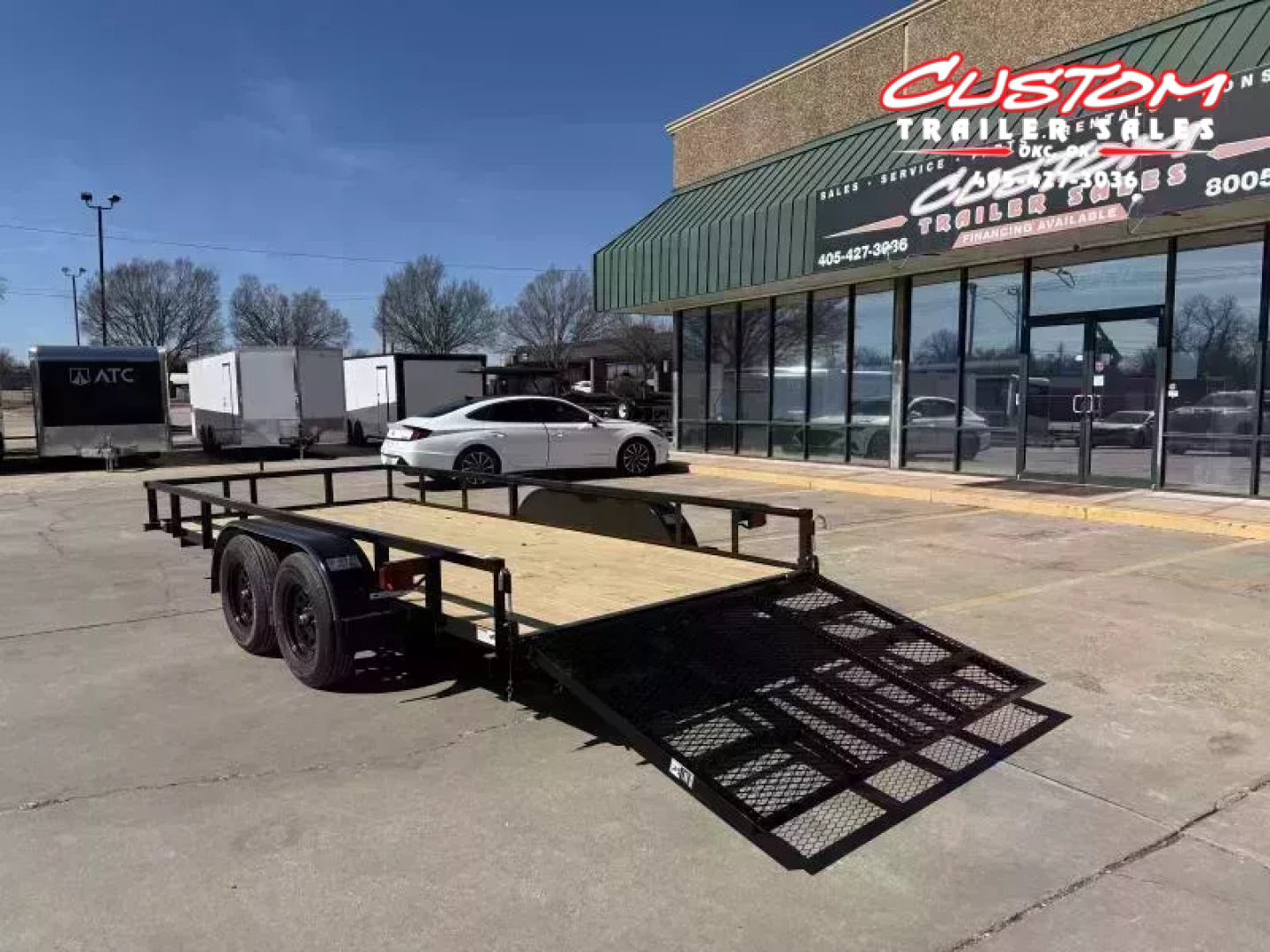 New #258494 2026 TOP HAT LDX 16 X 77 TANDEM AXLE SQUARE TUBE TOP 7K UTILITY TRAILER