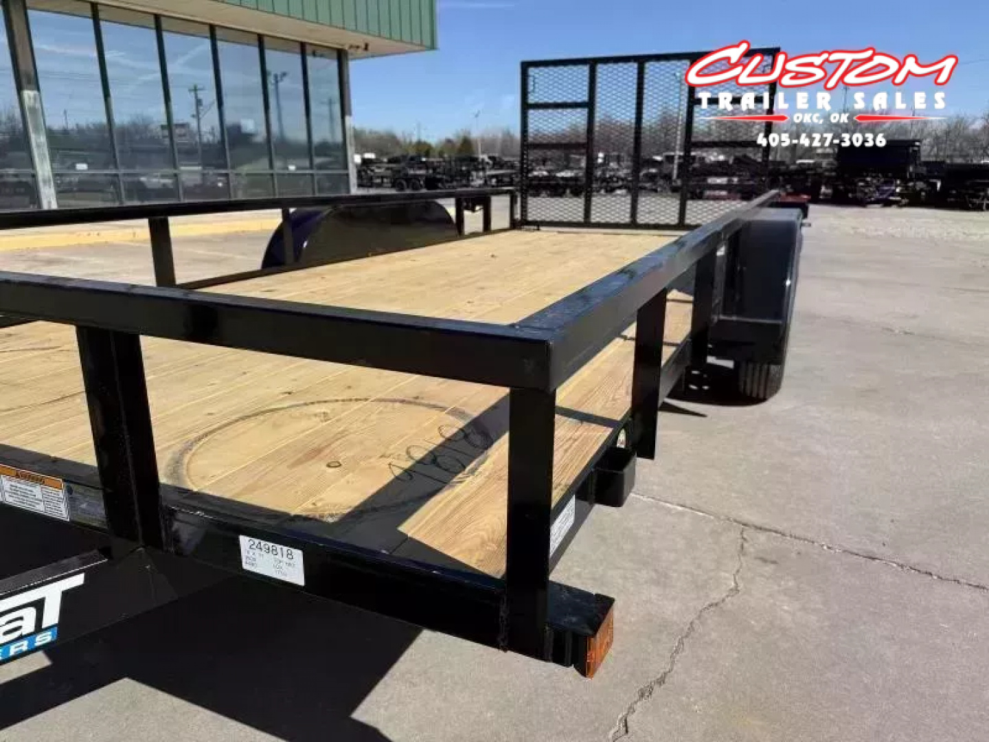 New #258494 2026 TOP HAT LDX 16 X 77 TANDEM AXLE SQUARE TUBE TOP 7K UTILITY TRAILER