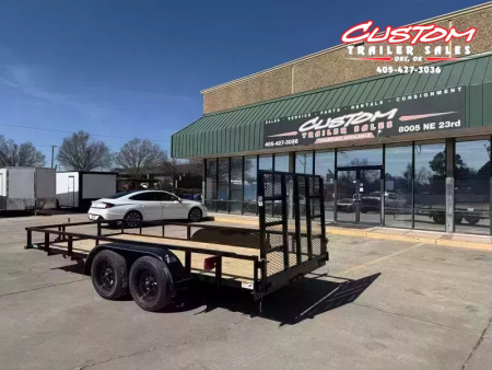 New #258494 2026 TOP HAT LDX 16 X 77 TANDEM AXLE SQUARE TUBE TOP 7K UTILITY TRAILER