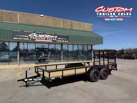 New #258494 2026 TOP HAT LDX 16 X 77 TANDEM AXLE SQUARE TUBE TOP 7K UTILITY TRAILER