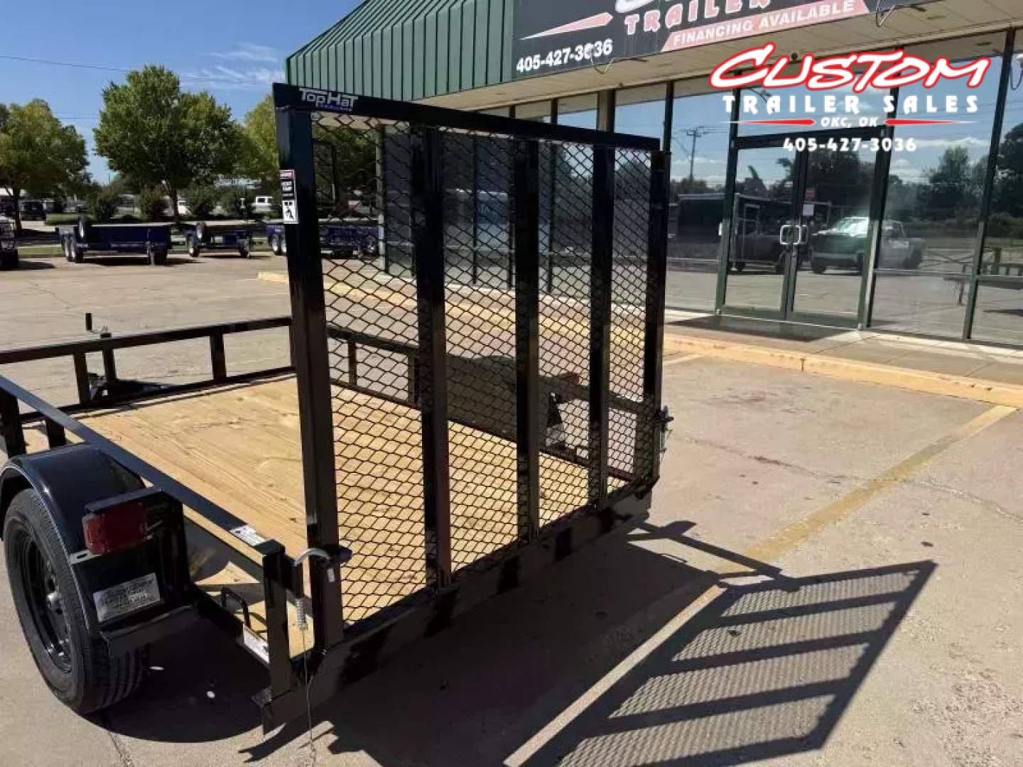 New #258590 2026 TOP HAT DJX 5 X 8 SINGLE AXLE ANGLE TOP 3.5K UTILITY W/ 48" RAMP GATE