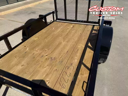 New #258590 2026 TOP HAT DJX 5 X 8 SINGLE AXLE ANGLE TOP 3.5K UTILITY W/ 48" RAMP GATE