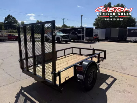 New #258592 2026 TOP HAT DJX 5 X 8 SINGLE AXLE ANGLE TOP 3.5K UTILITY W/ 48" RAMP GATE