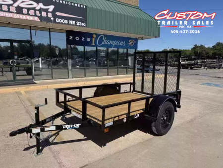 New #258593 2026 TOP HAT DJX 5 X 8 SINGLE AXLE ANGLE TOP 3.5K UTILITY W/ 48  RAMP GATE