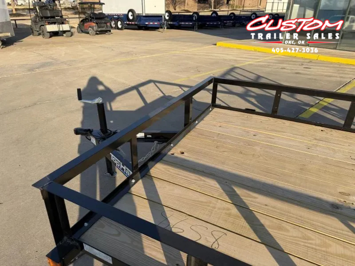 New #258658 2026 TOP HAT DSA 12 X 77 SINGLE AXLE ANGLE TOP 3.5K UTILITY W/ RAMP GATE