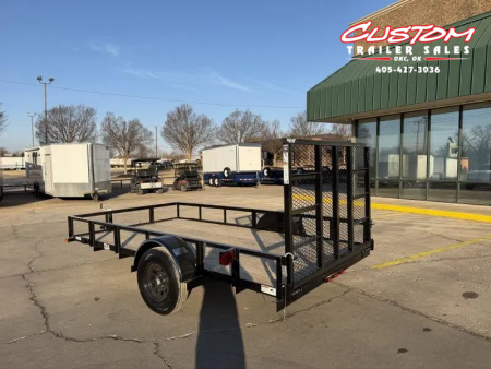 New #258658 2026 TOP HAT DSA 12 X 77 SINGLE AXLE ANGLE TOP 3.5K UTILITY W/ RAMP GATE