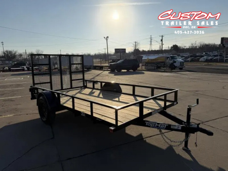 New #258658 2026 TOP HAT DSA 12 X 77 SINGLE AXLE ANGLE TOP 3.5K UTILITY W/ RAMP GATE