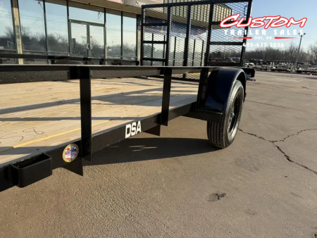 New #258658 2026 TOP HAT DSA 12 X 77 SINGLE AXLE ANGLE TOP 3.5K UTILITY W/ RAMP GATE