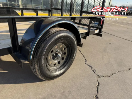 New #258658 2026 TOP HAT DSA 12 X 77 SINGLE AXLE ANGLE TOP 3.5K UTILITY W/ RAMP GATE