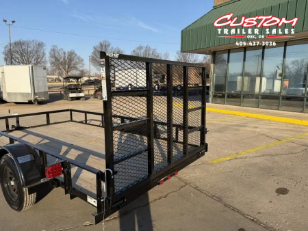 New #258658 2026 TOP HAT DSA 12 X 77 SINGLE AXLE ANGLE TOP 3.5K UTILITY W/ RAMP GATE