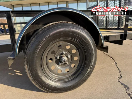 New #258658 2026 TOP HAT DSA 12 X 77 SINGLE AXLE ANGLE TOP 3.5K UTILITY W/ RAMP GATE