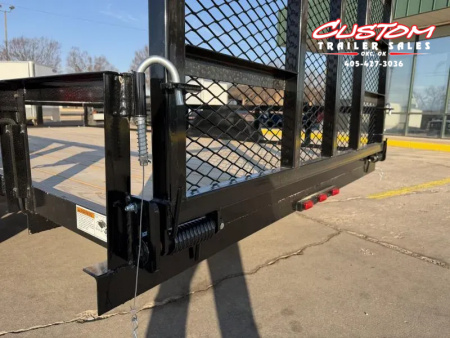 New #258658 2026 TOP HAT DSA 12 X 77 SINGLE AXLE ANGLE TOP 3.5K UTILITY W/ RAMP GATE