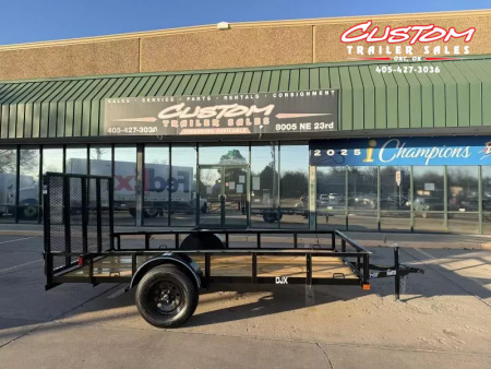 New #258736 2026 TOP HAT DJX 6 X 12 SINGLE AXLE ANGLE TOP 3.5K UTILITY W/ 48  RAMP GATE