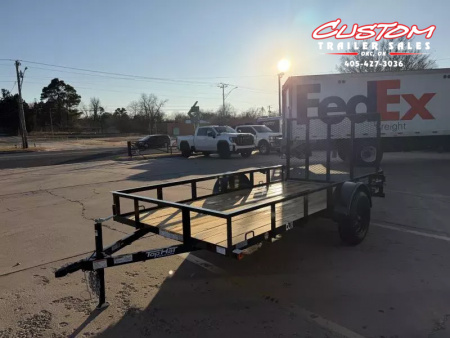 New #258736 2026 TOP HAT DJX 6 X 12 SINGLE AXLE ANGLE TOP 3.5K UTILITY W/ 48" RAMP GATE