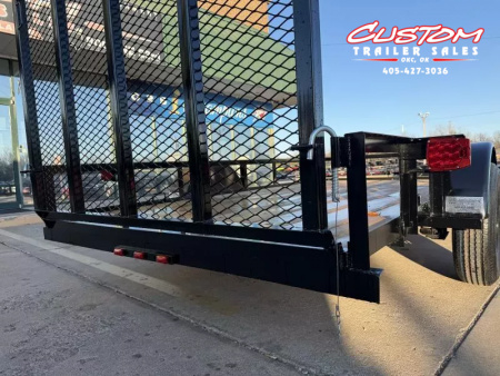 New #258736 2026 TOP HAT DJX 6 X 12 SINGLE AXLE ANGLE TOP 3.5K UTILITY W/ 48" RAMP GATE