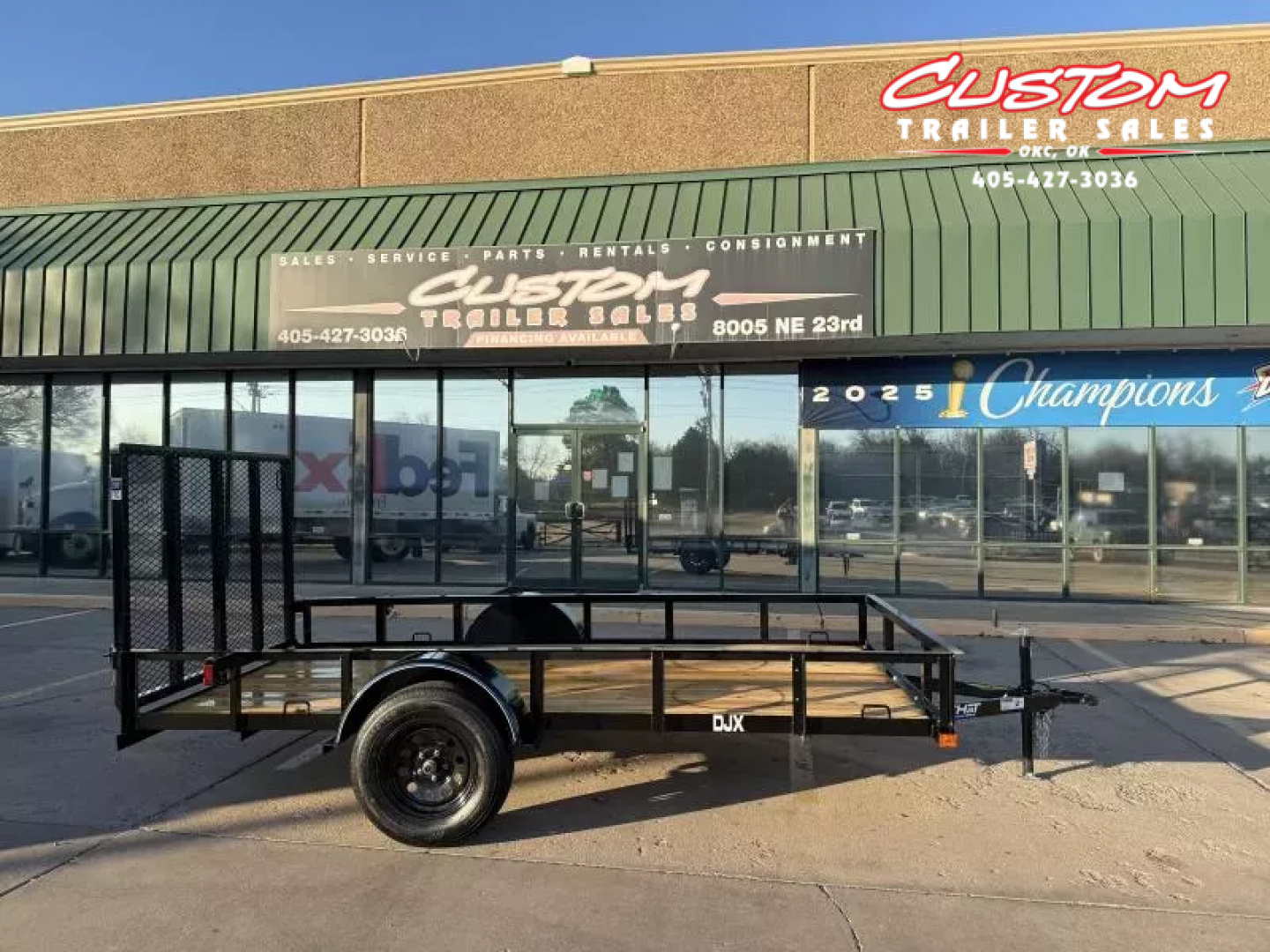 New #258737 2026 TOP HAT DJX 6 X 12 SINGLE AXLE ANGLE TOP 3.5K UTILITY W/ 48" RAMP GATE