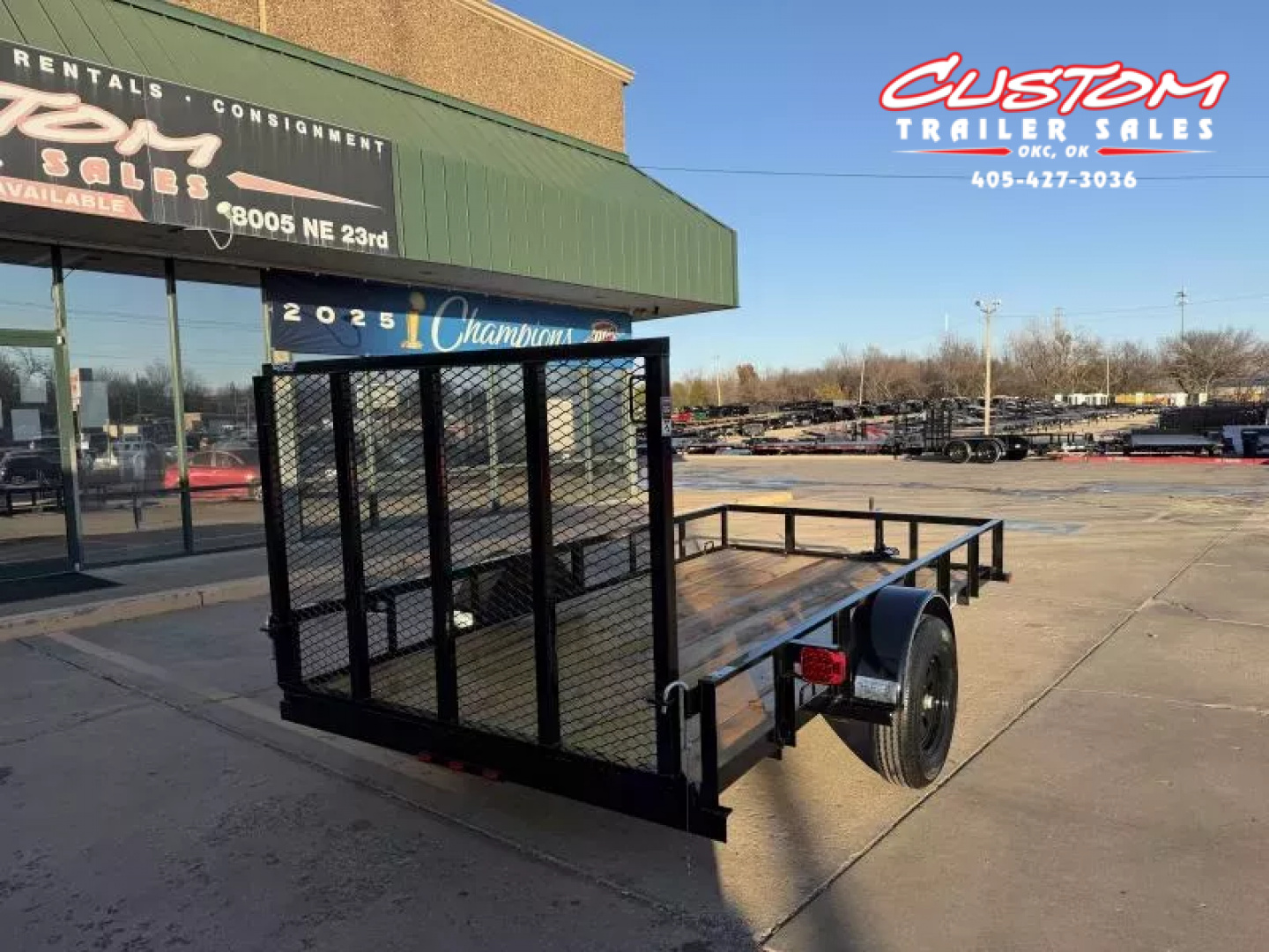 New #258737 2026 TOP HAT DJX 6 X 12 SINGLE AXLE ANGLE TOP 3.5K UTILITY W/ 48" RAMP GATE