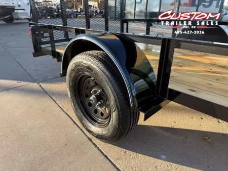 New #258737 2026 TOP HAT DJX 6 X 12 SINGLE AXLE ANGLE TOP 3.5K UTILITY W/ 48" RAMP GATE