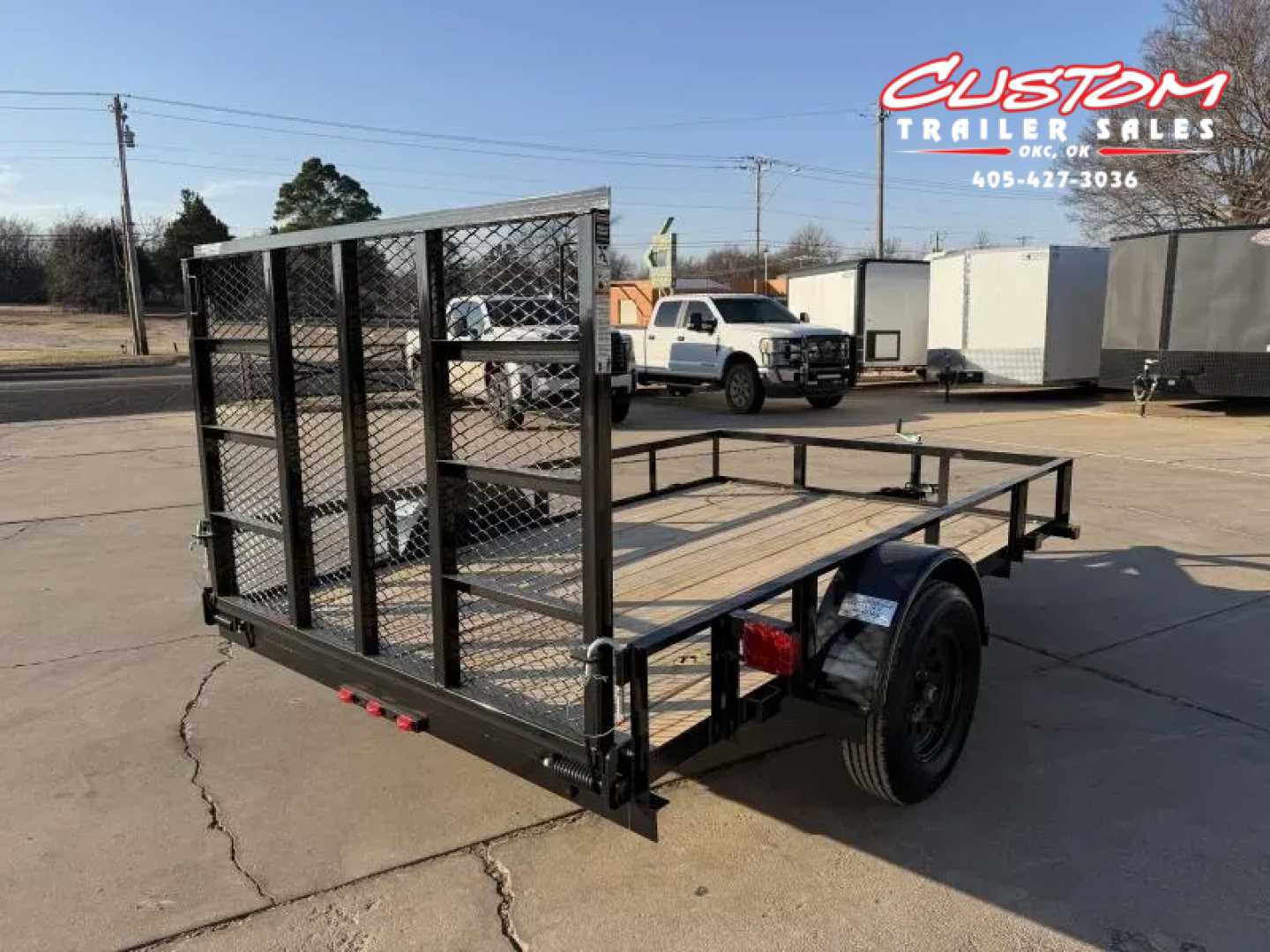 New #258853 2026 TOP HAT DSA 10 X 77 SINGLE AXLE ANGLE TOP 3.5K UTILITY W/ RAMP GATE