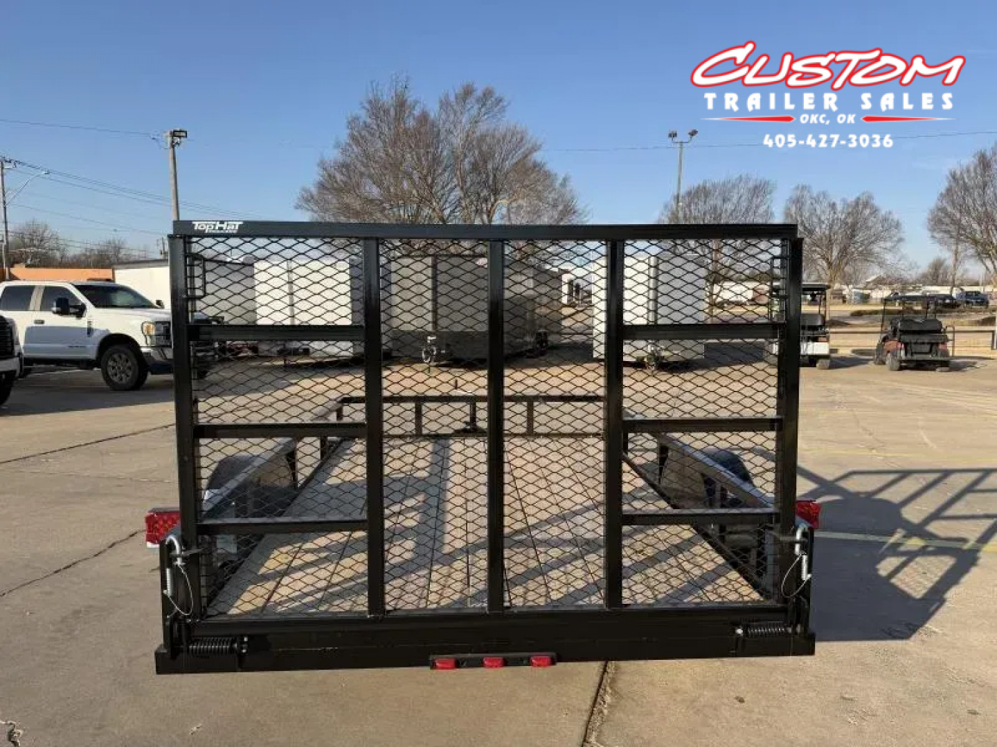 New #258853 2026 TOP HAT DSA 10 X 77 SINGLE AXLE ANGLE TOP 3.5K UTILITY W/ RAMP GATE