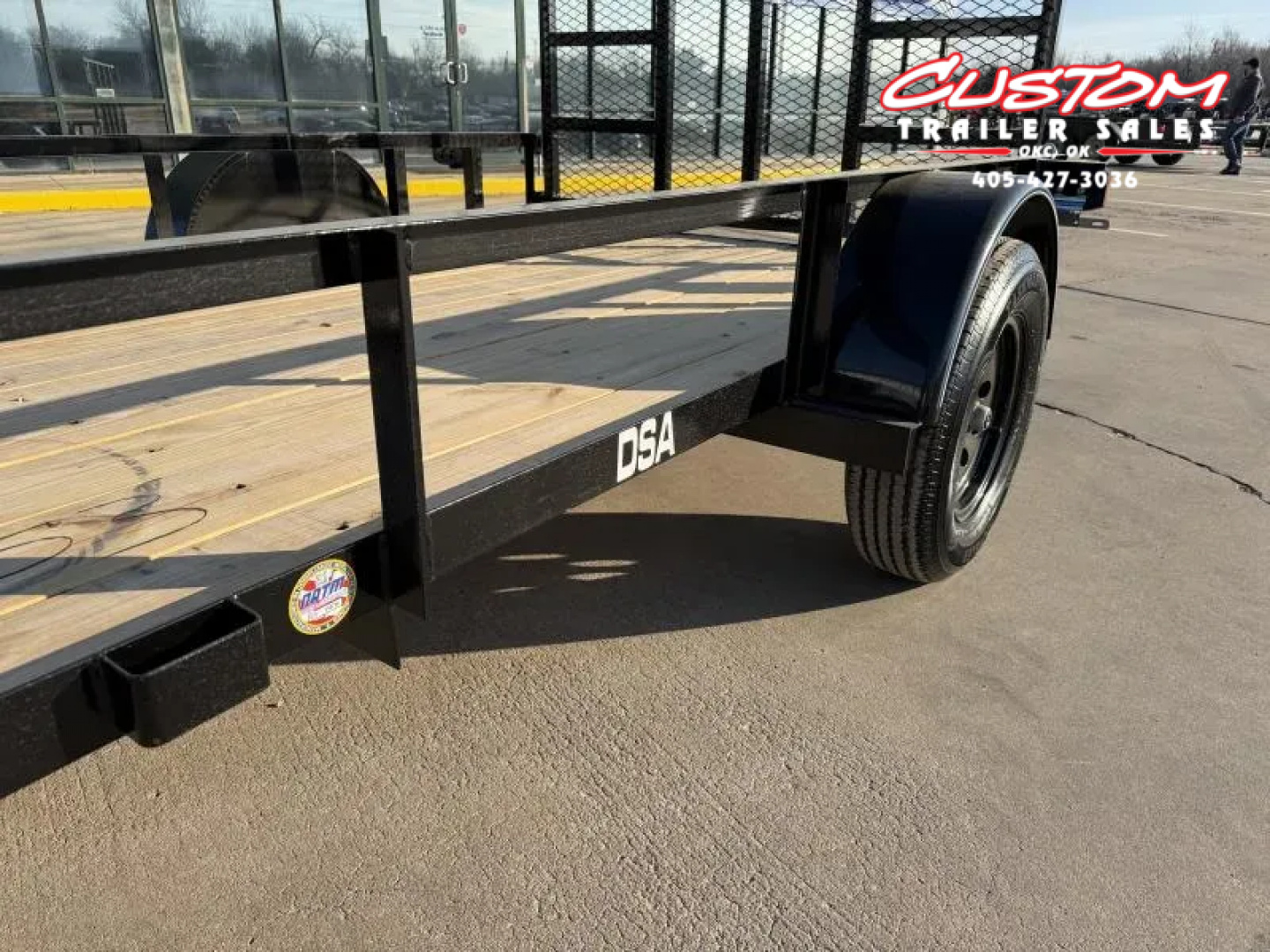 New #258853 2026 TOP HAT DSA 10 X 77 SINGLE AXLE ANGLE TOP 3.5K UTILITY W/ RAMP GATE