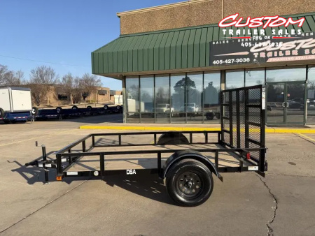 New #258853 2026 TOP HAT DSA 10 X 77 SINGLE AXLE ANGLE TOP 3.5K UTILITY W/ RAMP GATE