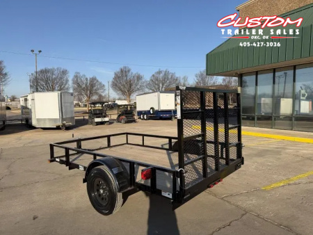 New #258853 2026 TOP HAT DSA 10 X 77 SINGLE AXLE ANGLE TOP 3.5K UTILITY W/ RAMP GATE