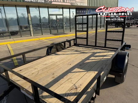 New #258853 2026 TOP HAT DSA 10 X 77 SINGLE AXLE ANGLE TOP 3.5K UTILITY W/ RAMP GATE