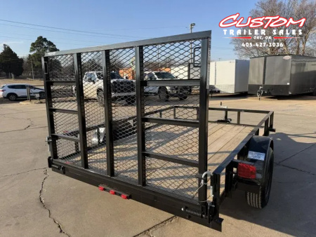 New #258853 2026 TOP HAT DSA 10 X 77 SINGLE AXLE ANGLE TOP 3.5K UTILITY W/ RAMP GATE