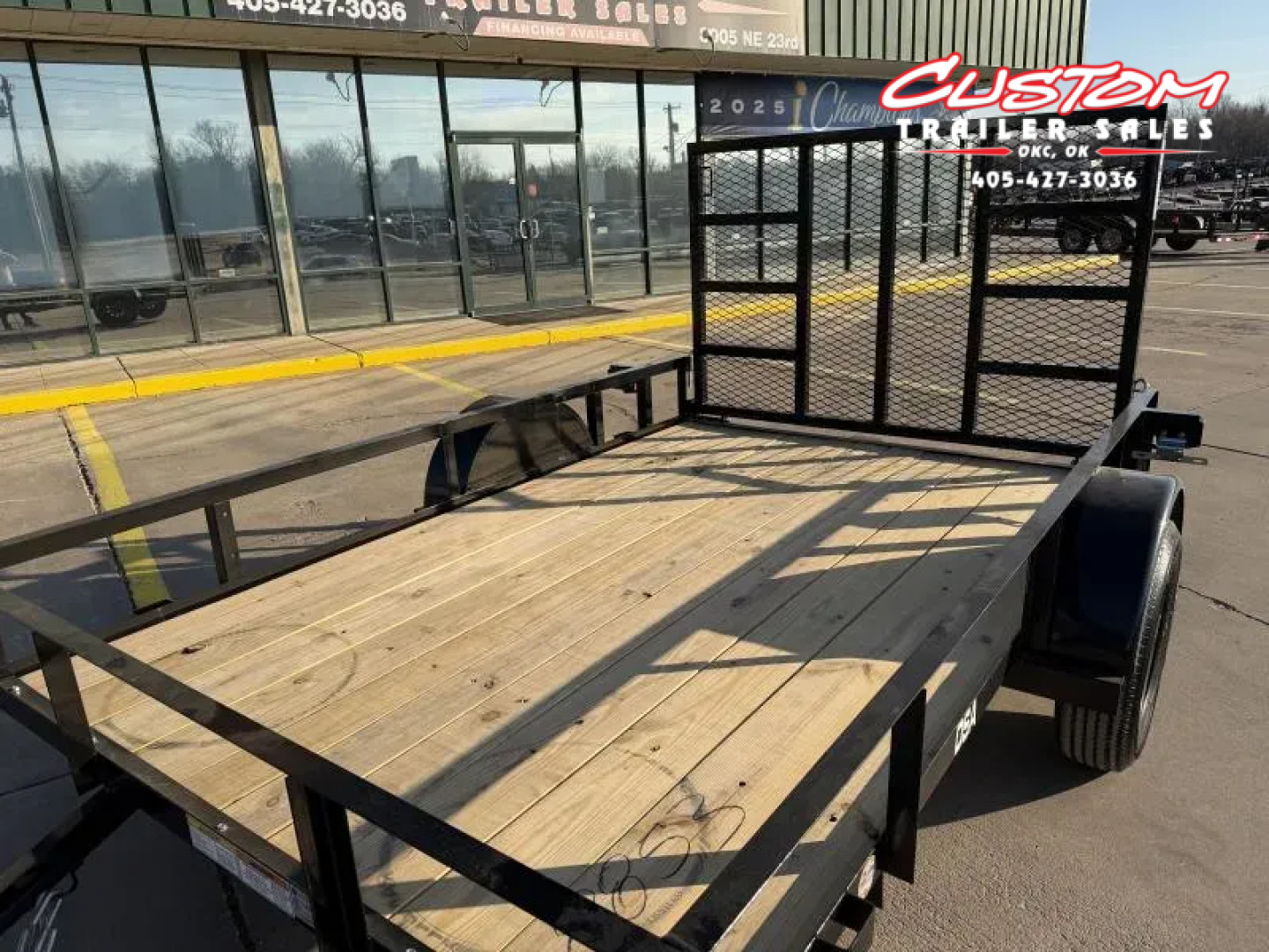 New #258854 2026 TOP HAT DSA 10 X 77 SINGLE AXLE ANGLE TOP 3.5K UTILITY W/ RAMP GATE