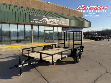 New #258854 2026 TOP HAT DSA 10 X 77 SINGLE AXLE ANGLE TOP 3.5K UTILITY W/ RAMP GATE