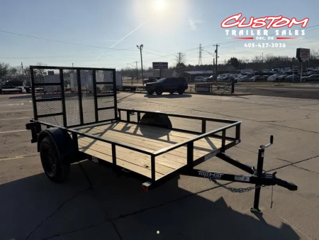 New #258854 2026 TOP HAT DSA 10 X 77 SINGLE AXLE ANGLE TOP 3.5K UTILITY W/ RAMP GATE