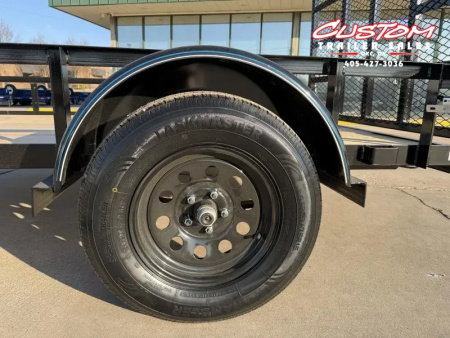 New #258854 2026 TOP HAT DSA 10 X 77 SINGLE AXLE ANGLE TOP 3.5K UTILITY W/ RAMP GATE