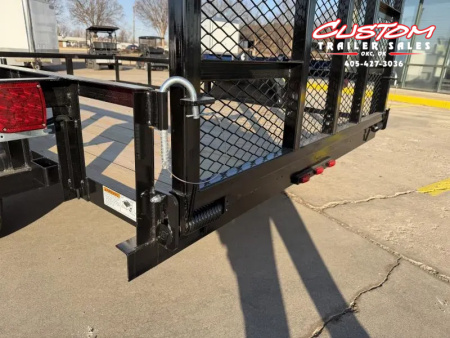 New #258854 2026 TOP HAT DSA 10 X 77 SINGLE AXLE ANGLE TOP 3.5K UTILITY W/ RAMP GATE