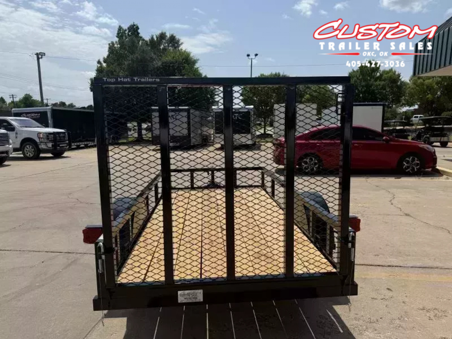 New #259174 2026 TOP HAT DJX 5 X 10 SINGLE AXLE ANGLE TOP 3.5K UTILITY W/ 48" RAMP GATE