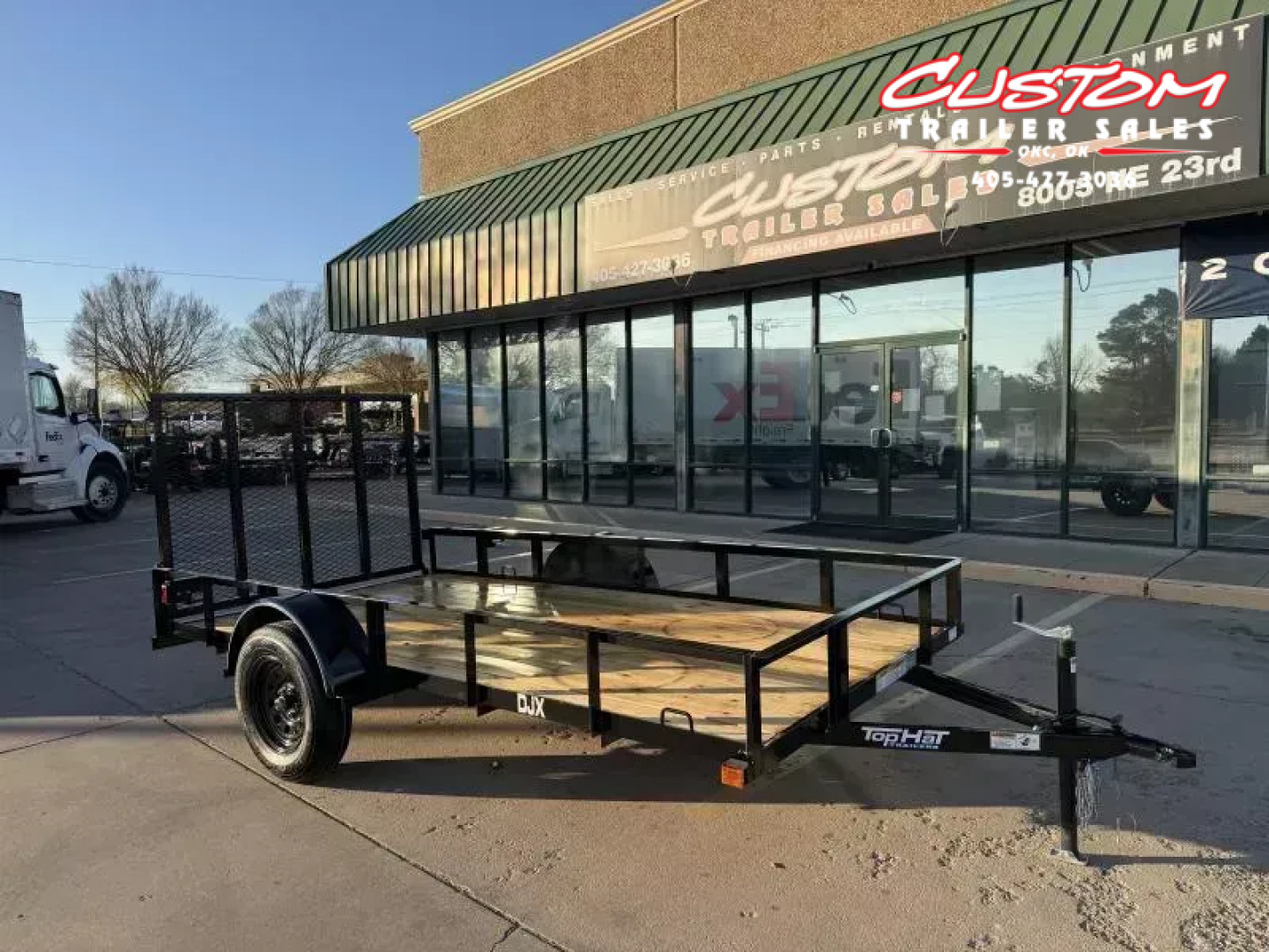 New #259269 2026 TOP HAT DJX 6 X 12 SINGLE AXLE ANGLE TOP 3.5K UTILITY W/ 48" RAMP GATE