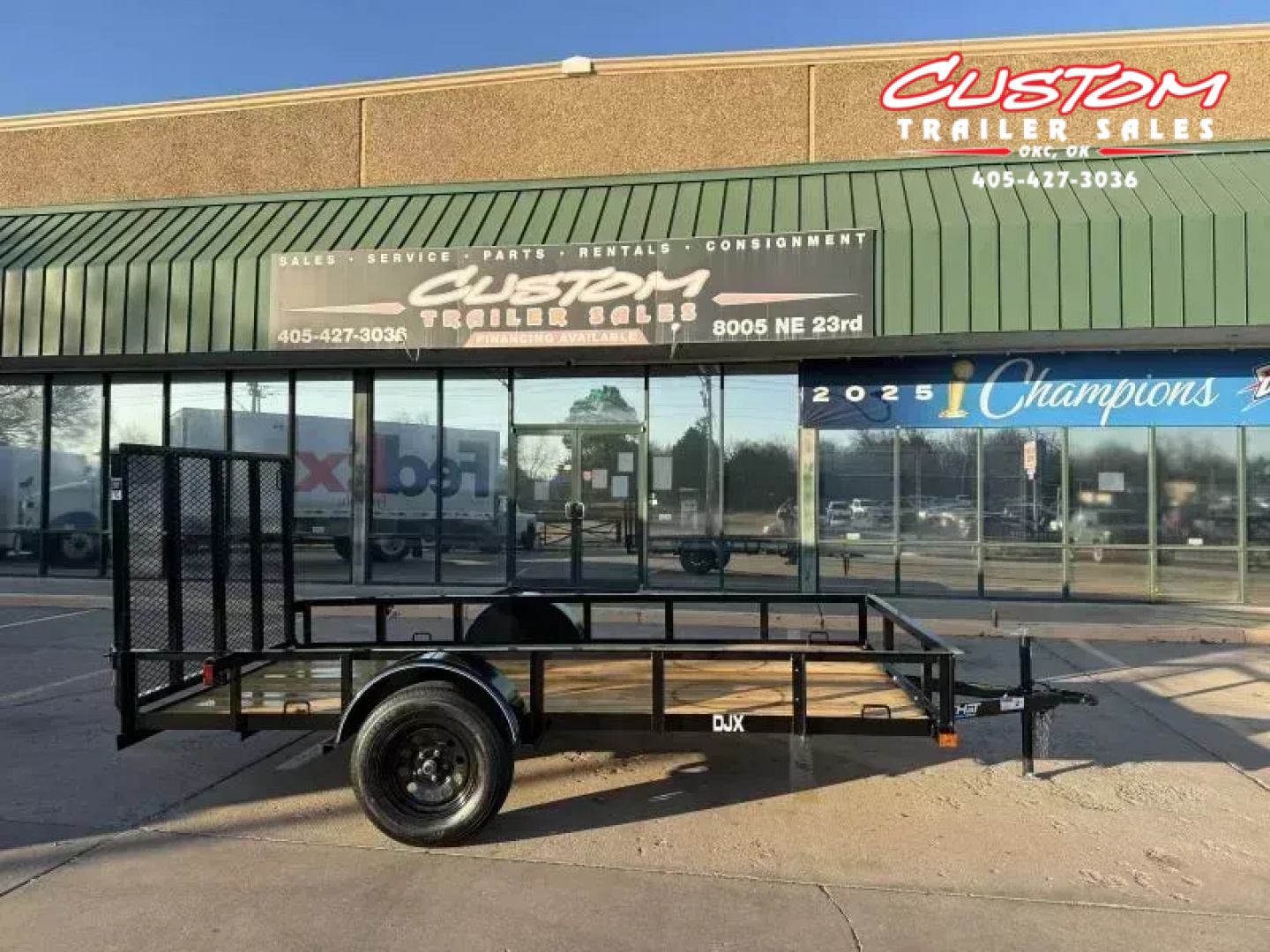 New #259269 2026 TOP HAT DJX 6 X 12 SINGLE AXLE ANGLE TOP 3.5K UTILITY W/ 48" RAMP GATE