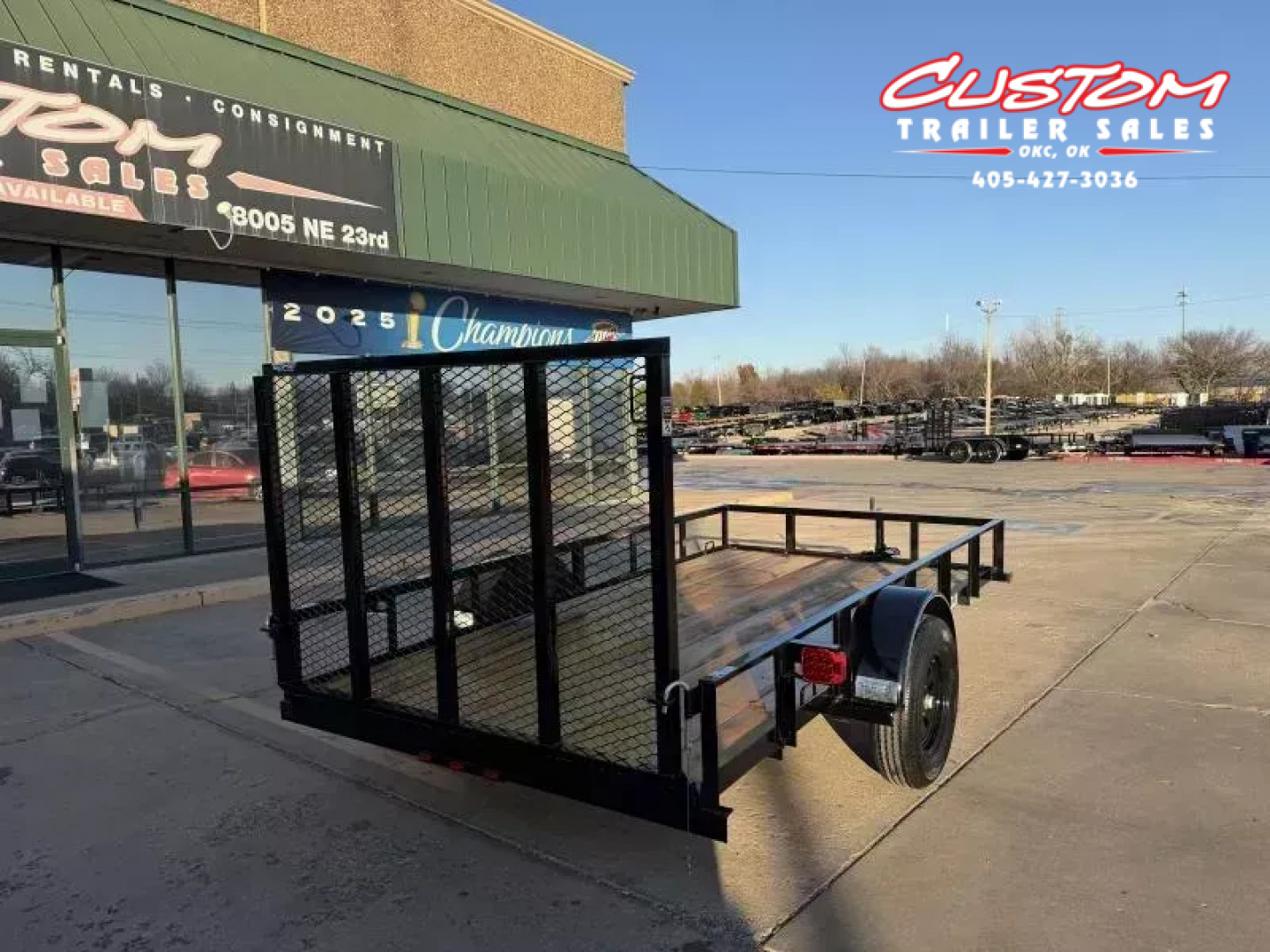 New #259269 2026 TOP HAT DJX 6 X 12 SINGLE AXLE ANGLE TOP 3.5K UTILITY W/ 48" RAMP GATE