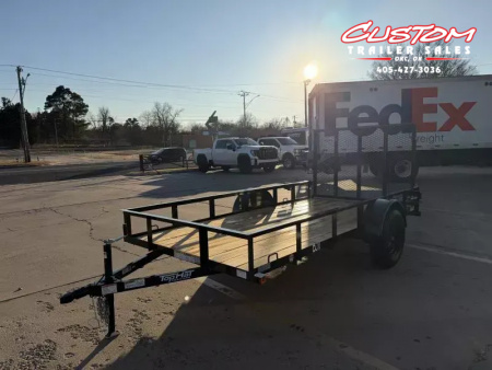 New #259269 2026 TOP HAT DJX 6 X 12 SINGLE AXLE ANGLE TOP 3.5K UTILITY W/ 48" RAMP GATE