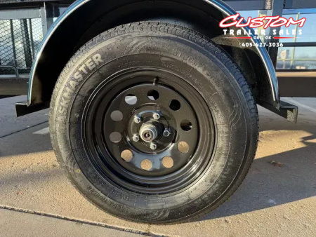 New #259269 2026 TOP HAT DJX 6 X 12 SINGLE AXLE ANGLE TOP 3.5K UTILITY W/ 48" RAMP GATE