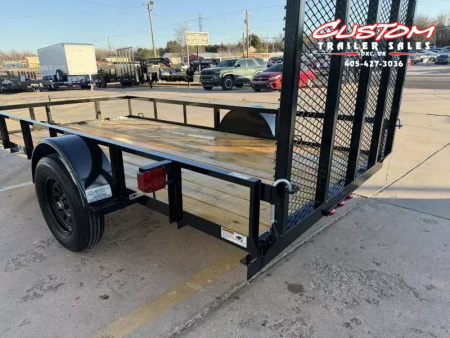 New #259269 2026 TOP HAT DJX 6 X 12 SINGLE AXLE ANGLE TOP 3.5K UTILITY W/ 48" RAMP GATE